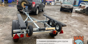 Прицеп для лодки ПВХ МЗСА 81771С.012 с пневмо роликами