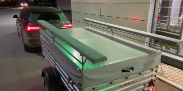 Прицеп для лодки ПВХ МЗСА 817702. Откидной стапель для лодки ПВХ. ЦЛП АРИВА  Ижевск