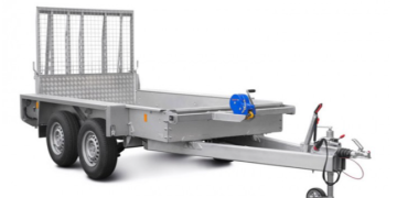 Прицеп МЗСА S 3015-2.27 исп. 201 (МЗСА 842111.201) - для перевозки мини-спецтехники (мини экскаватора, катка, трактора). Трап для прицепа.