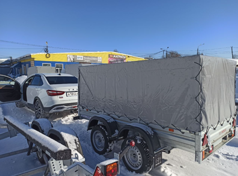 Двухосный прицеп МЗСА 817733.022 с кузовом 2,73х1,37 м для перевозки строительных материалов и других грузов